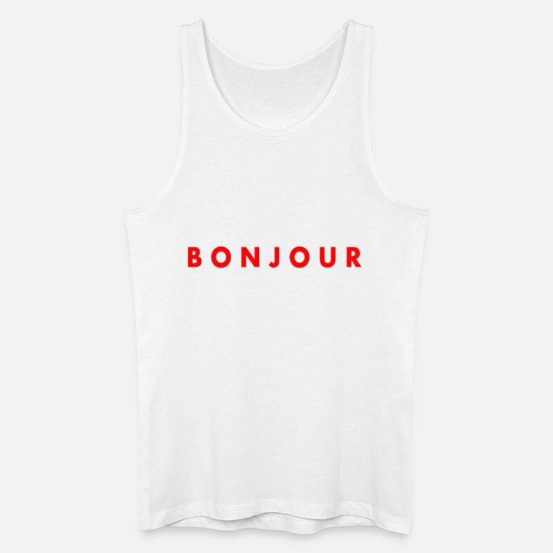 Bonjour - Männer Bio Tank Top - Weiß