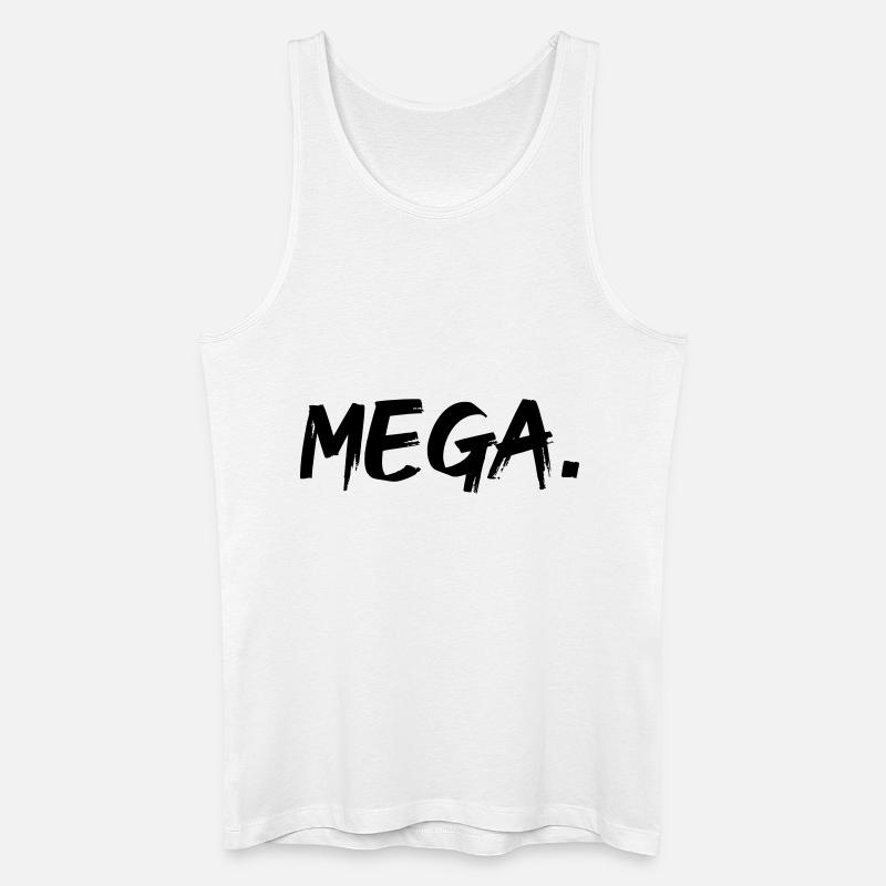 mega - Männer Bio Tank Top - Weiß