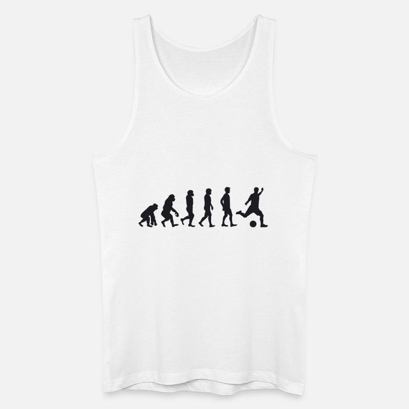 Evolution Fussball - Männer Bio Tank Top - Weiß