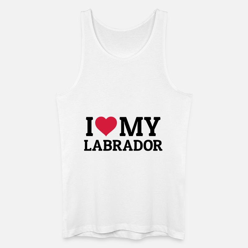 I love my Labrador - Männer Bio Tank Top - Weiß