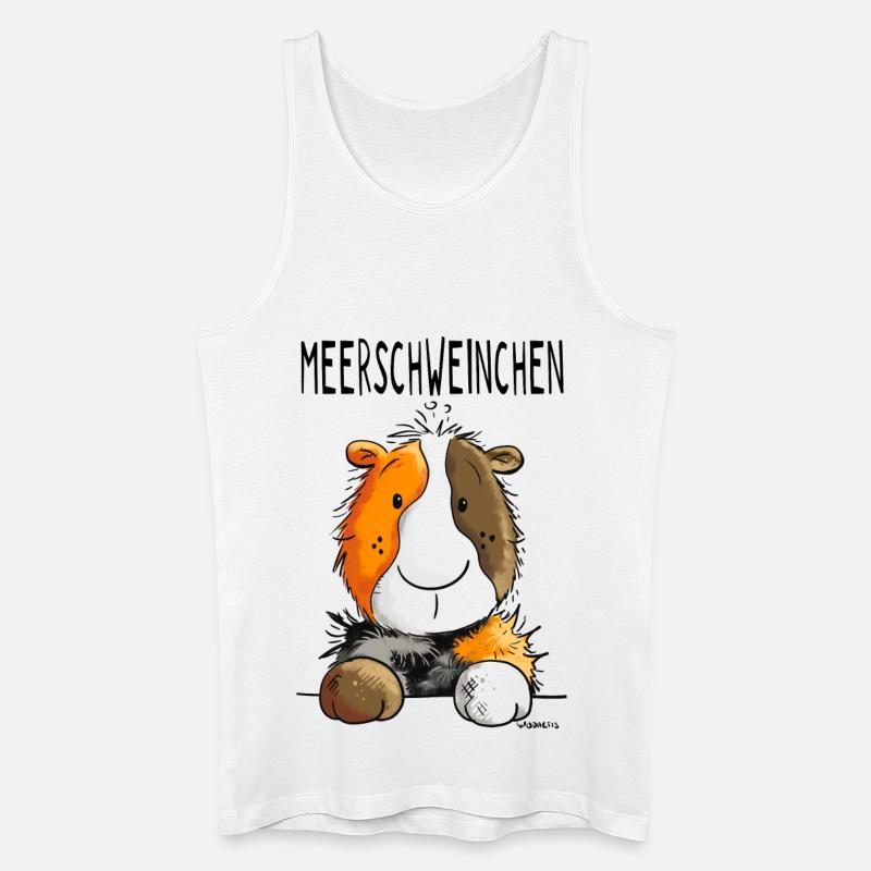 Meerschweinchen - Wutzchen - Comic - Tiere - Männer Bio Tank Top - Weiß