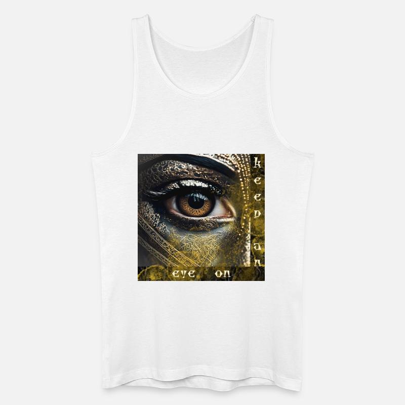 keep an eye on - Beobachtungsmodus - Männer Bio Tank Top - Weiß