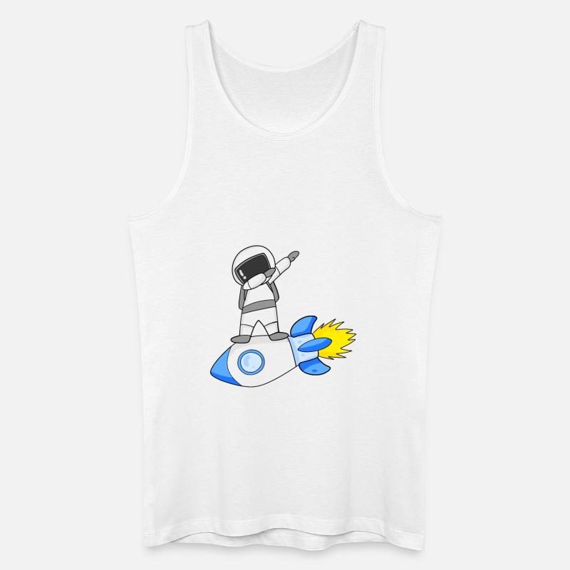 Astronaut Dabbing - Männer Bio Tank Top - Weiß