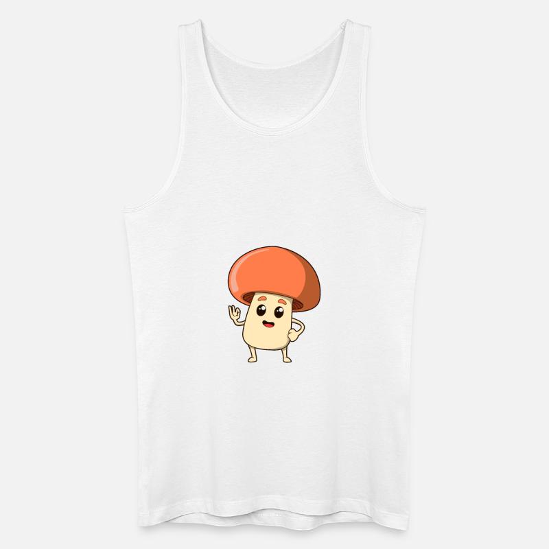 Comic Pilz - Männer Bio Tank Top - Weiß