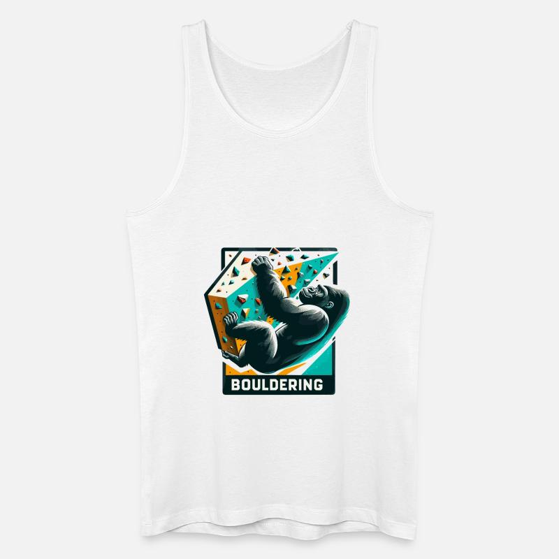 Bouldern Gorilla Geschenk - Männer Bio Tank Top - Weiß