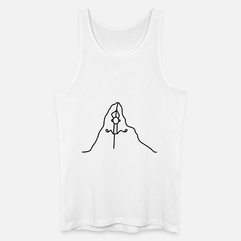 Am Seil hoch klettern - Männer Bio Tank Top - Weiß