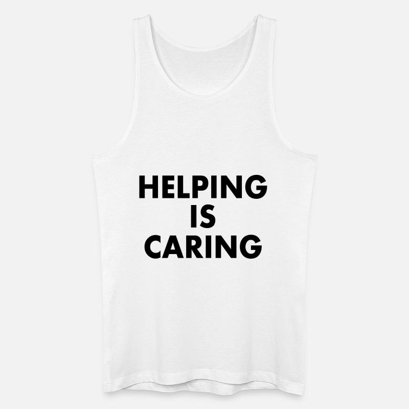 Helping is caring - Männer Bio Tank Top - Weiß