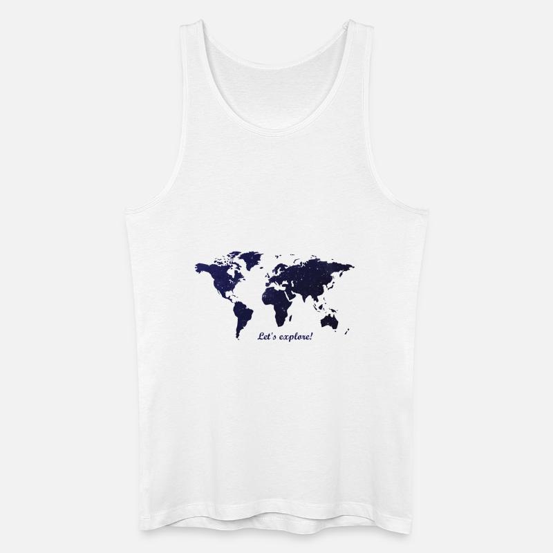 Welt - Männer Bio Tank Top - Weiß