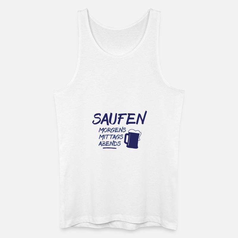 Saufen - Männer Bio Tank Top - Weiß