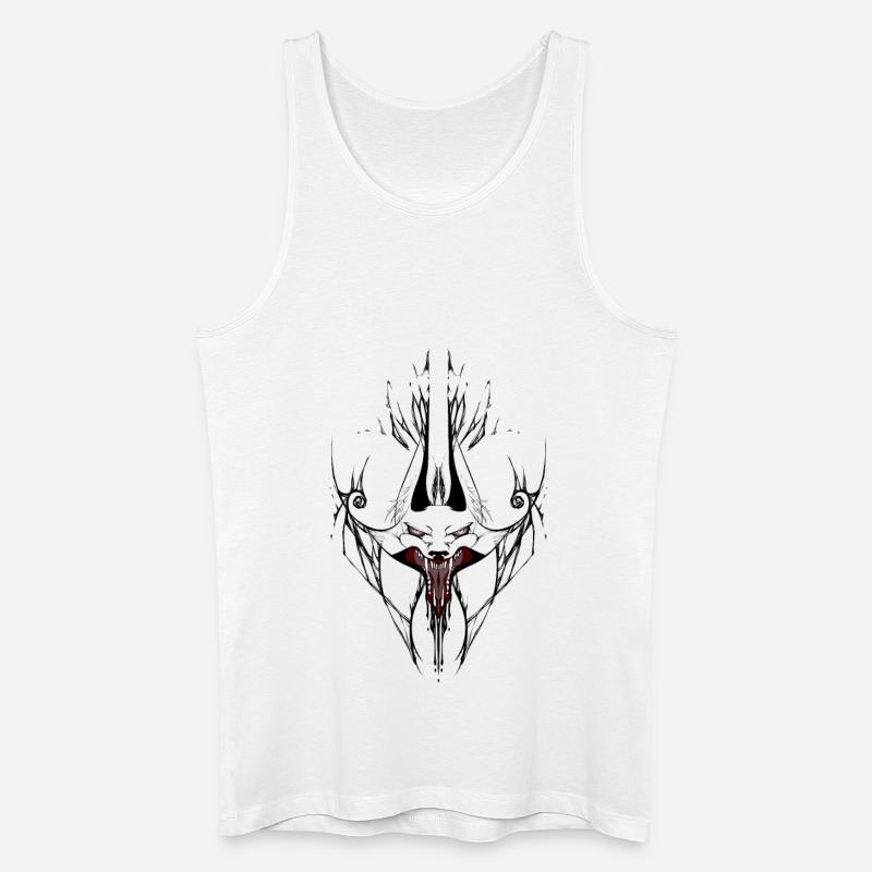 Wolf - Männer Bio Tank Top - Weiß