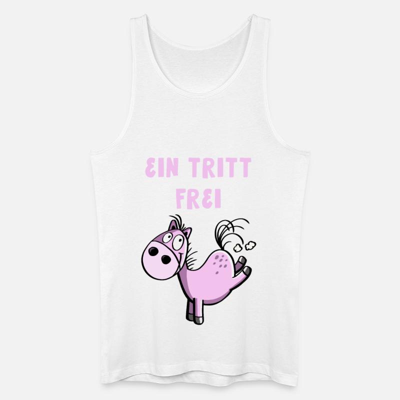 Ein Tritt Frei Pferdchen - Männer Bio Tank Top - Weiß