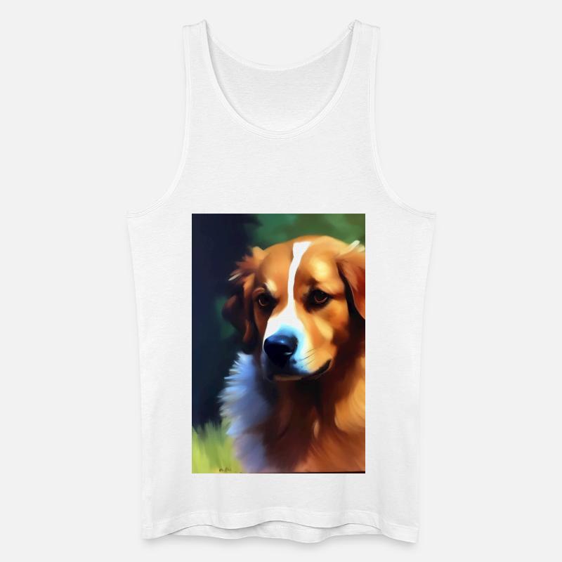 Hunde Bild - Männer Bio Tank Top - Weiß