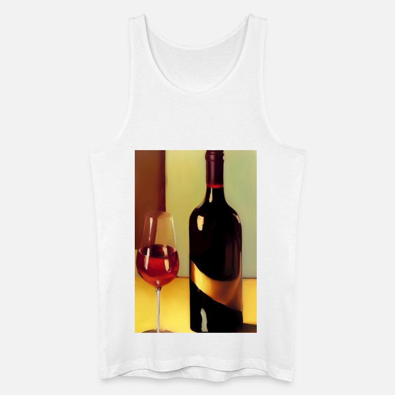 Wein Trinker - Männer Bio Tank Top - Weiß