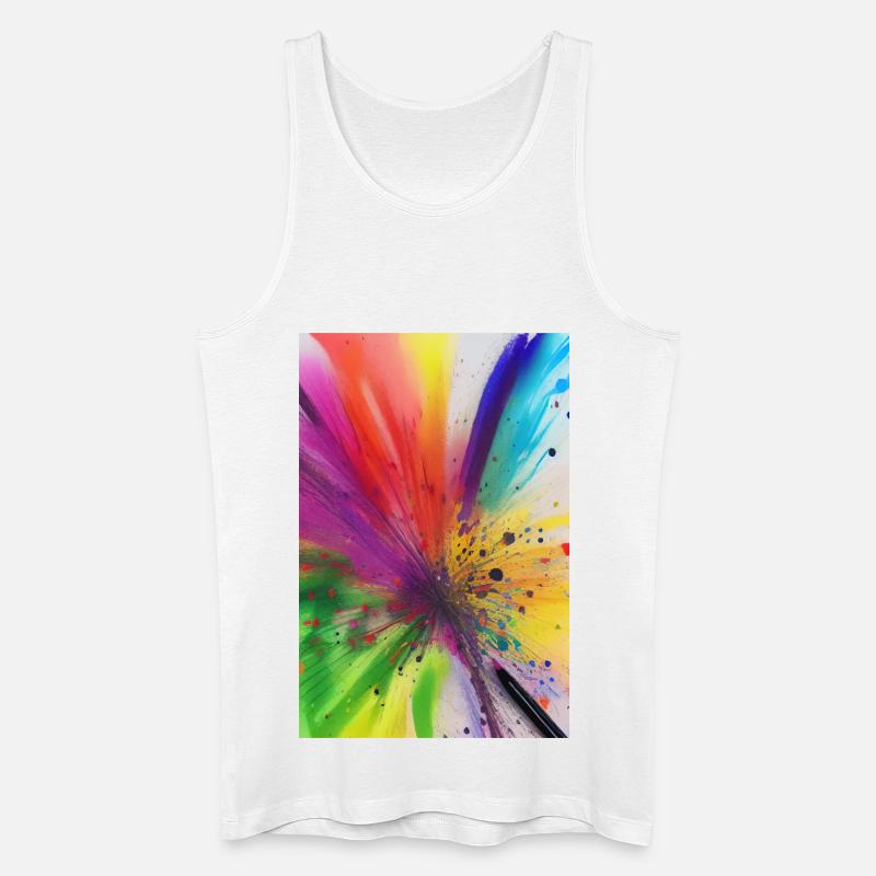 Farbklecks - Männer Bio Tank Top - Weiß