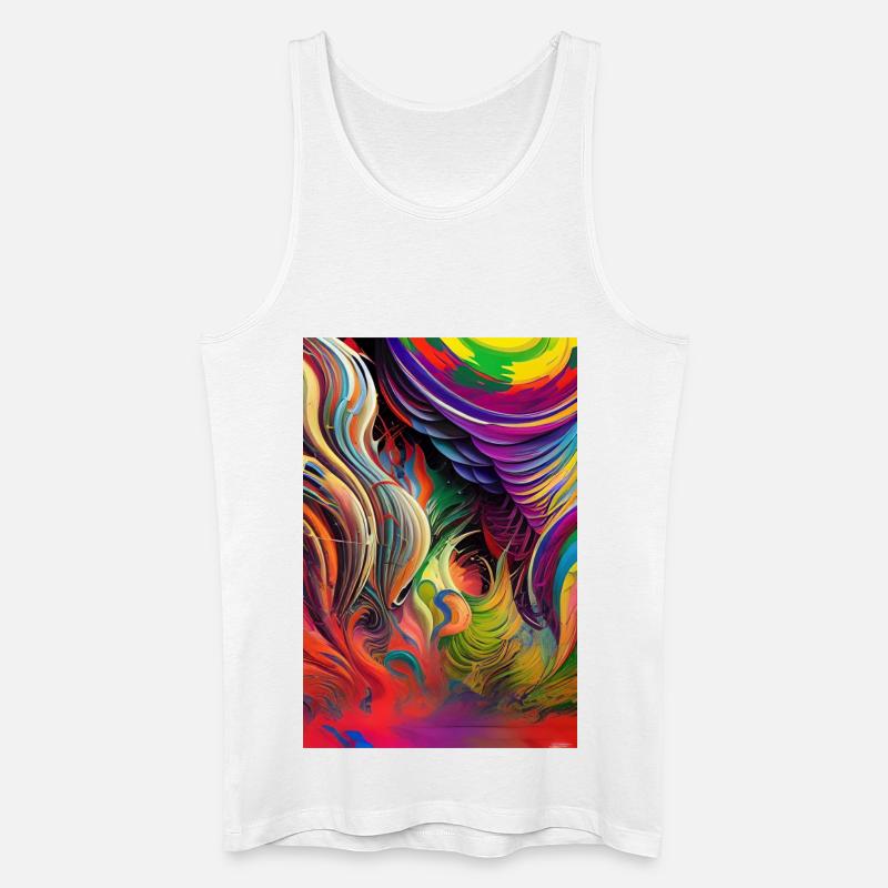 Abstrakte Kunst - Männer Bio Tank Top - Weiß
