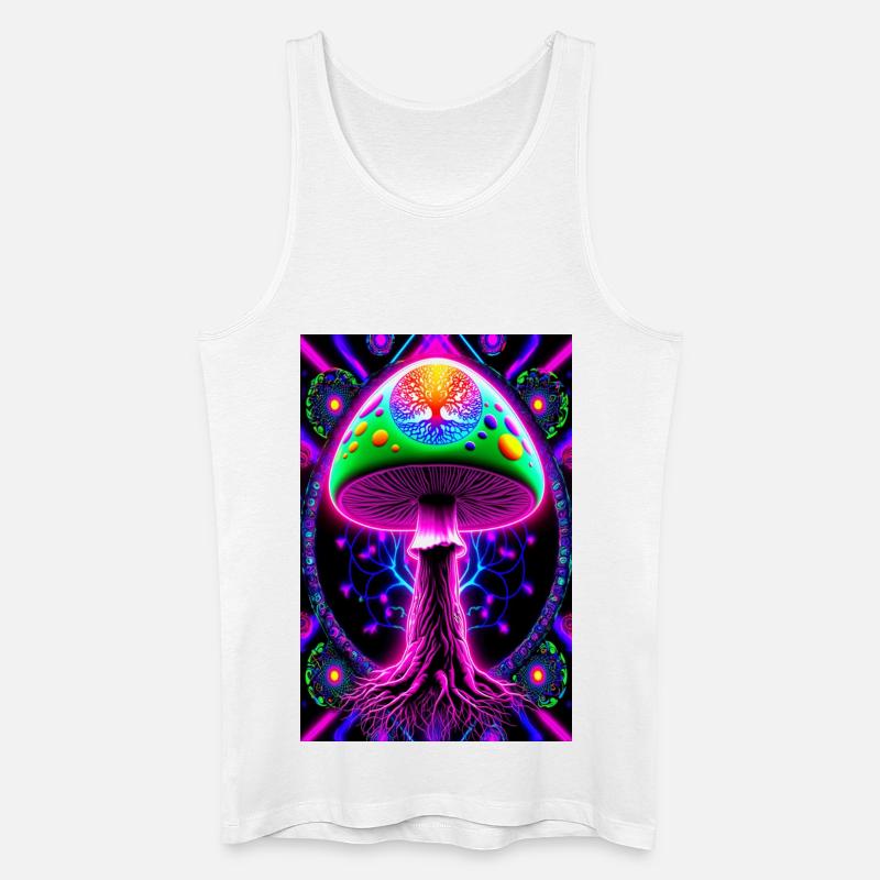 Psychedelischer Pilz - Männer Bio Tank Top - Weiß