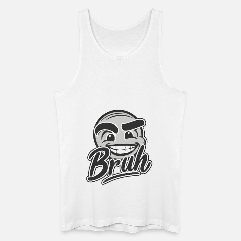 Bruh Face - Männer Bio Tank Top - Weiß