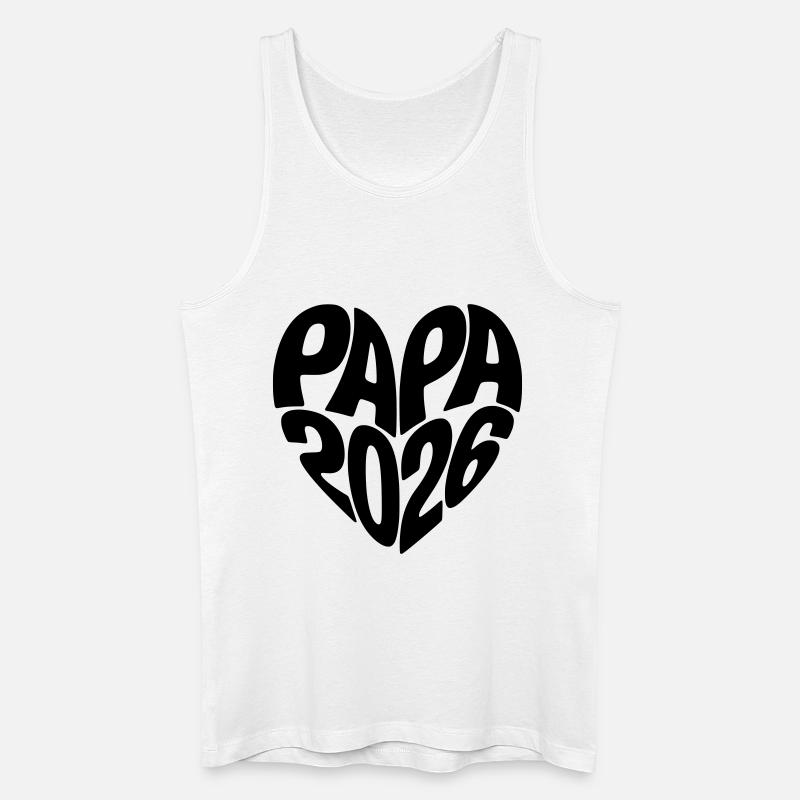Papa 2026 - Männer Bio Tank Top - Weiß