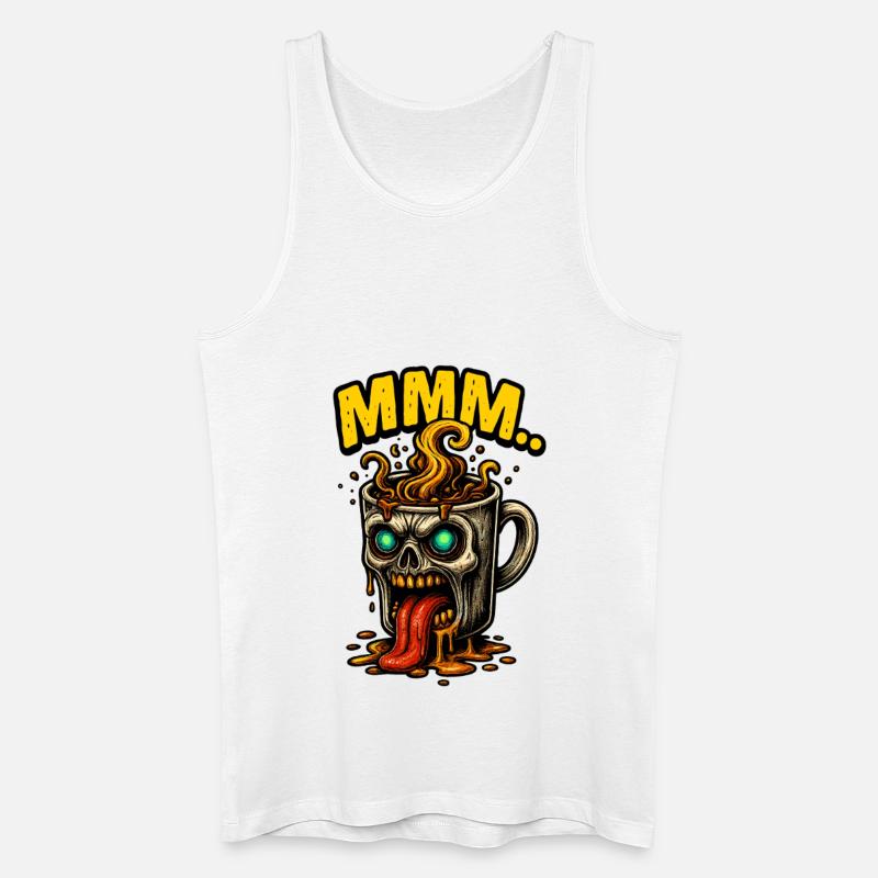 MMM Dämonenkaffee Becher - Männer Bio Tank Top - Weiß
