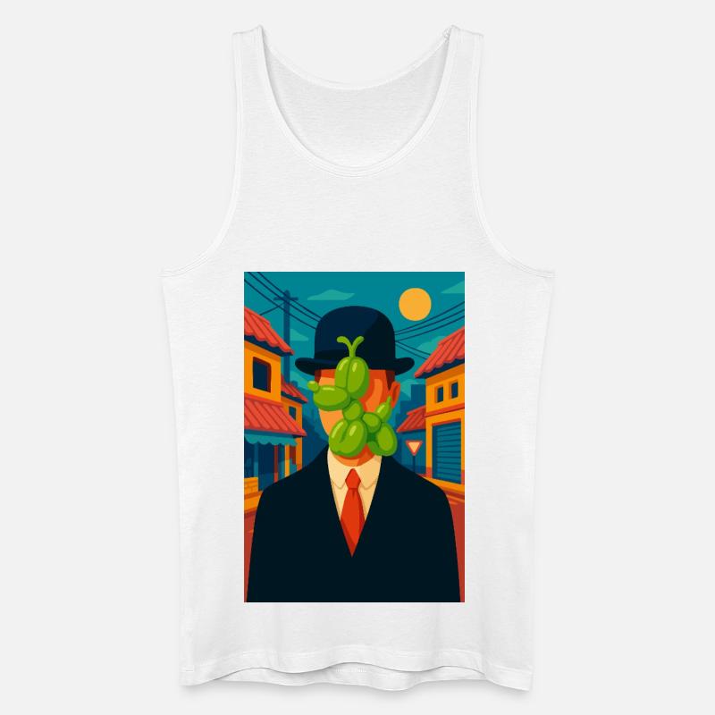 Mann (mit einem geschwollenen Hund) - Männer Bio Tank Top - Weiß
