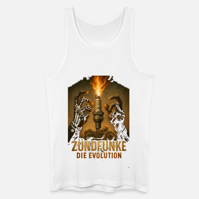 ZÜNDFUNKE – Die Evolution - Männer Bio Tank Top - Weiß