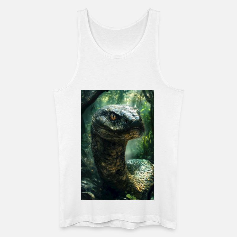 Illustration einer Schlange - Männer Bio Tank Top - Weiß