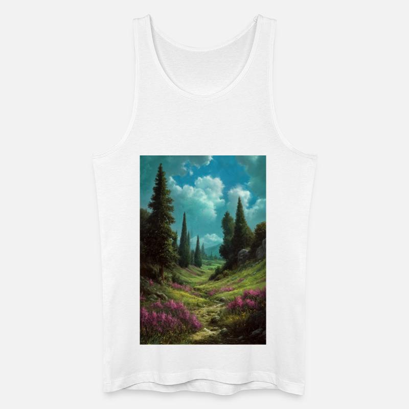 Illustration einer Naturlandschaft - Männer Bio Tank Top - Weiß