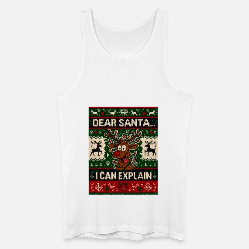 Dear Santa I Can Explain - Männer Bio Tank Top - Weiß