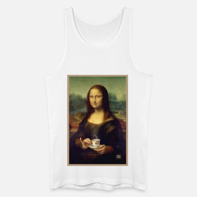 Mona Lisa Teezeit - Männer Bio Tank Top - Weiß