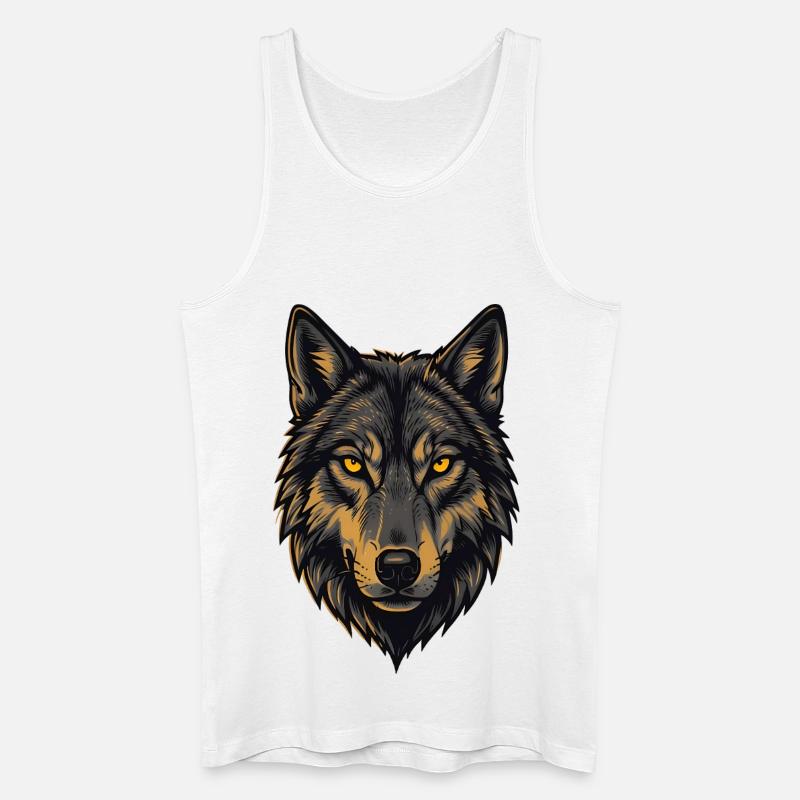 Alphawolf - Männer Bio Tank Top - Weiß