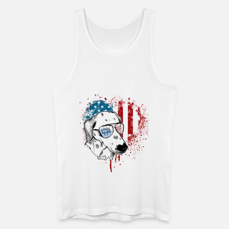 Dalmatiner USA - Männer Bio Tank Top - Weiß
