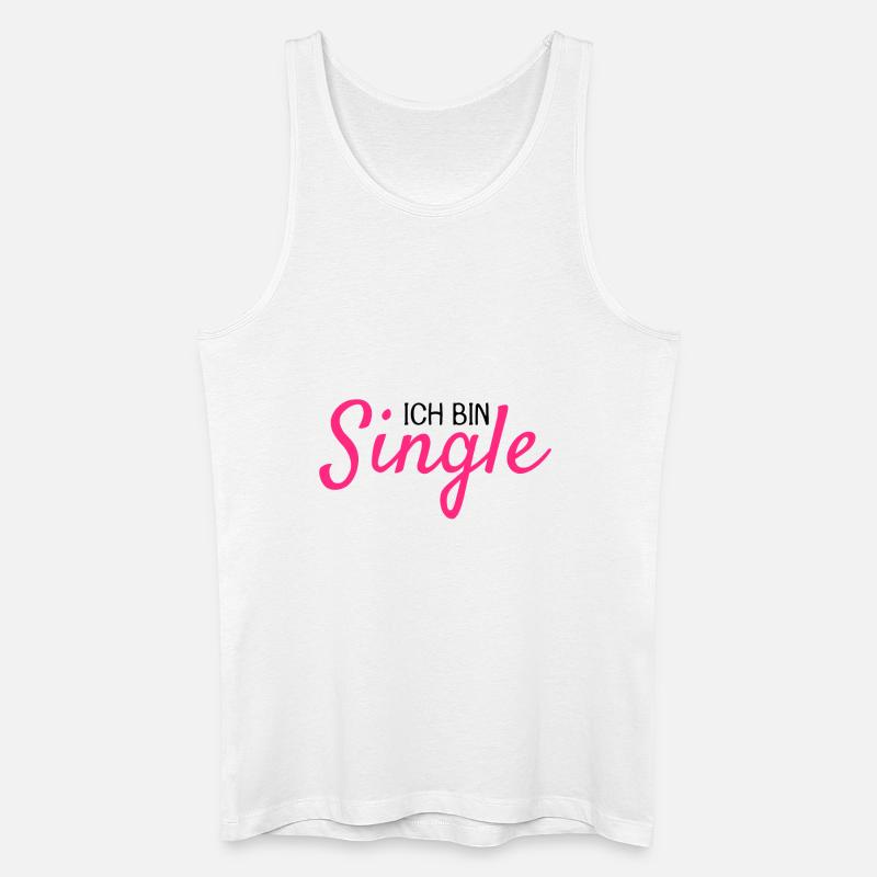 Ich bin Single - Männer Bio Tank Top - Weiß