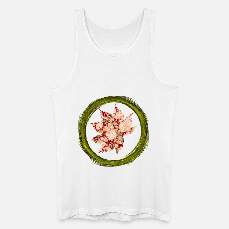 herbst blatt e 214 - Männer Bio Tank Top - Weiß
