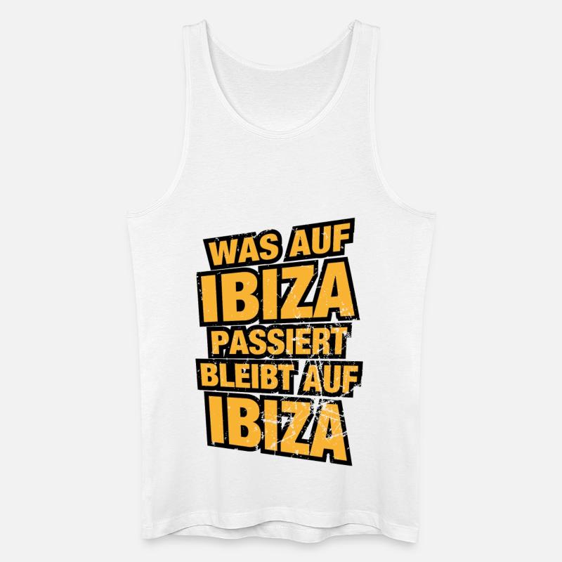 Ibiza - Männer Bio Tank Top - Weiß