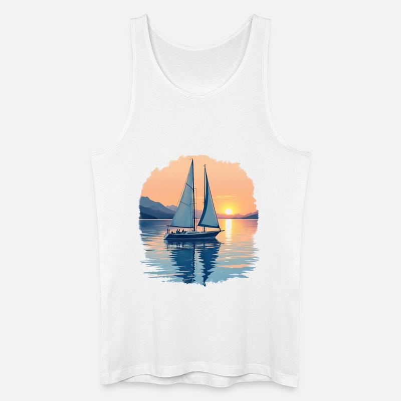 Segelboot auf dem Bodensee - Männer Bio Tank Top - Weiß