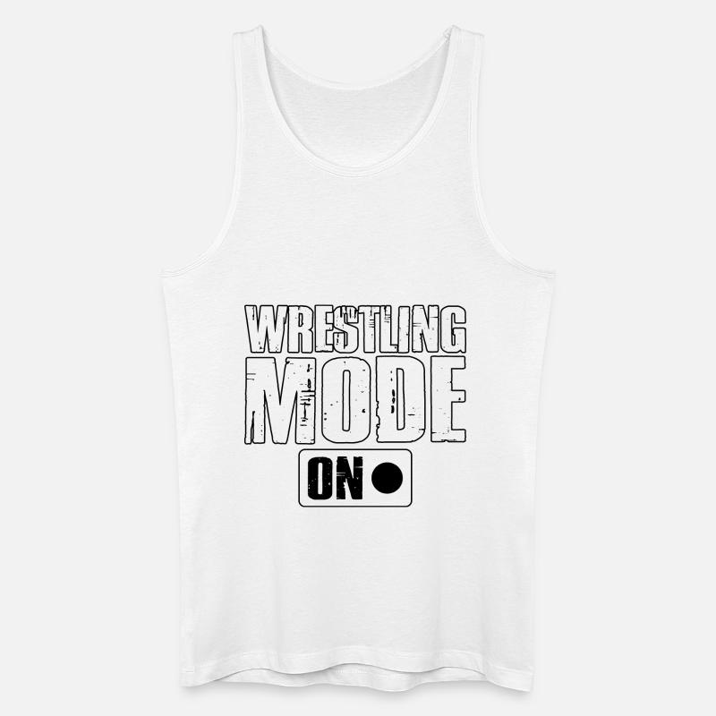 Wrestling-Modus Ein - Männer Bio Tank Top - Weiß