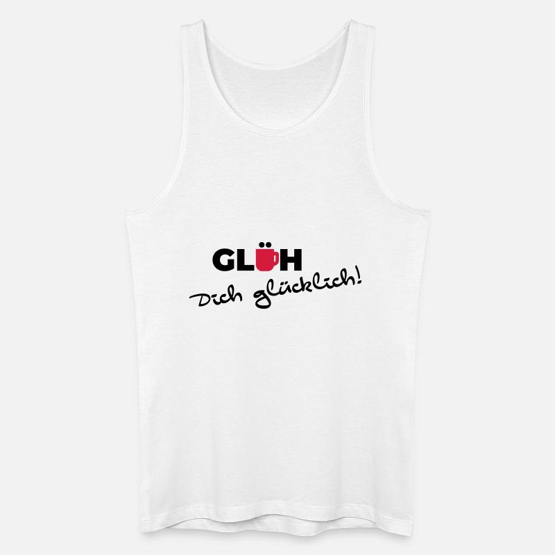Glühwein - Männer Bio Tank Top - Weiß