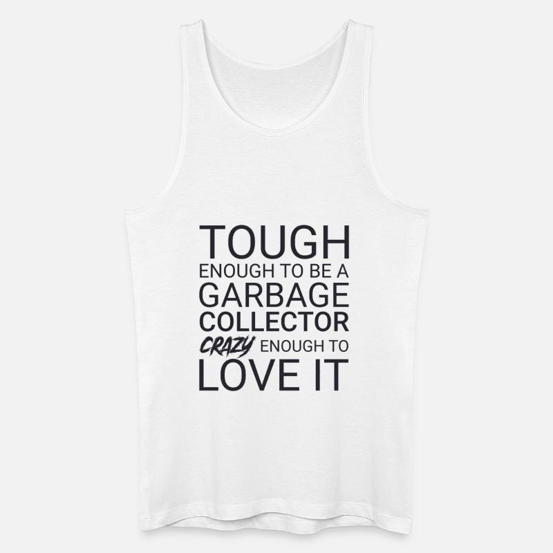 Garbage collector Crazy - Männer Bio Tank Top - Weiß