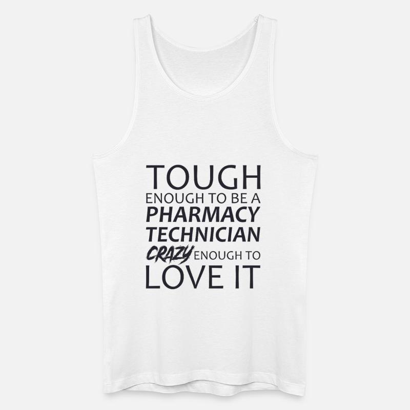Pharmacy technician Crazy - Männer Bio Tank Top - Weiß