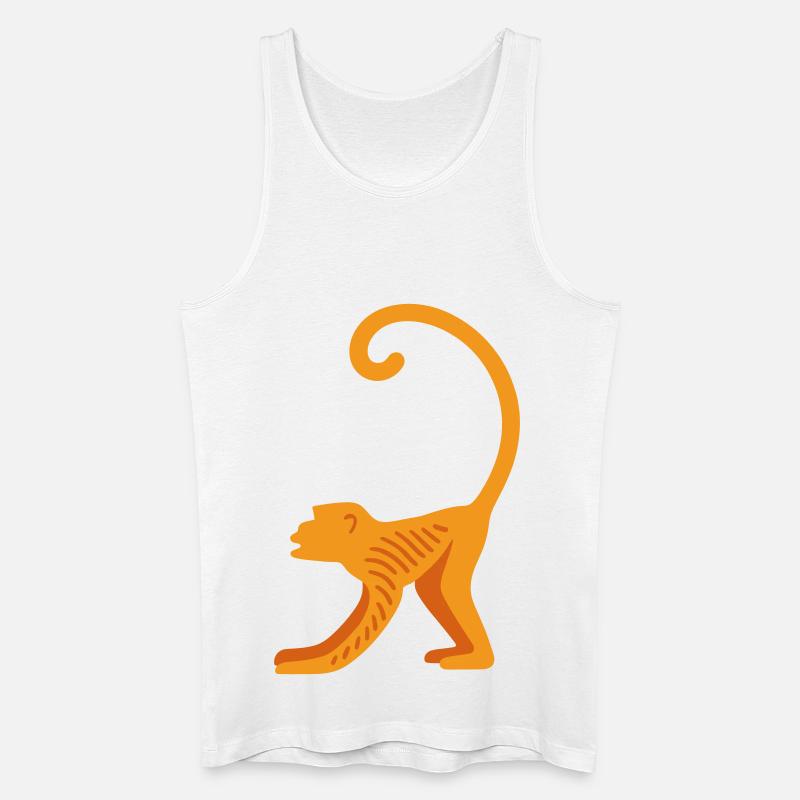 Orangutan Linienlogo - Männer Bio Tank Top - Weiß