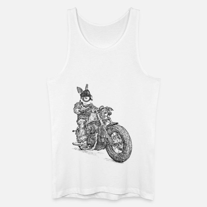 Bunnyrider - Männer Bio Tank Top - Weiß