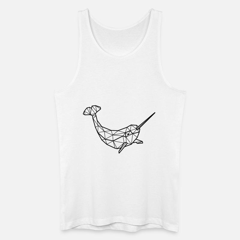 Narwal Polygon - Männer Bio Tank Top - Weiß