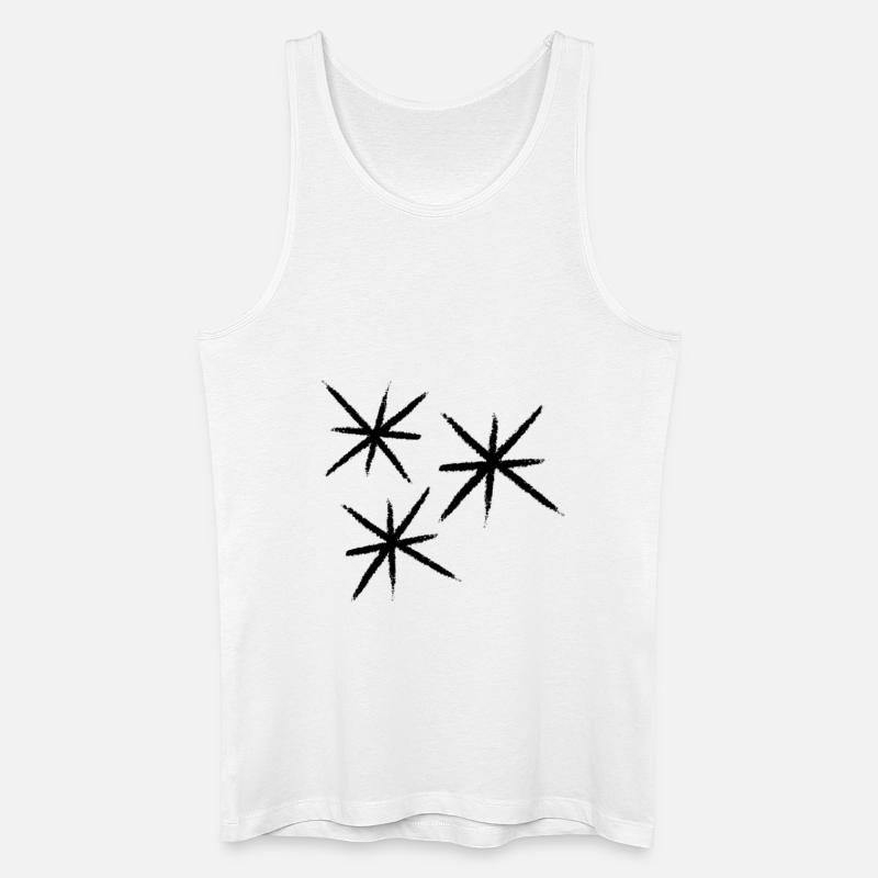 Sterne - Männer Bio Tank Top - Weiß