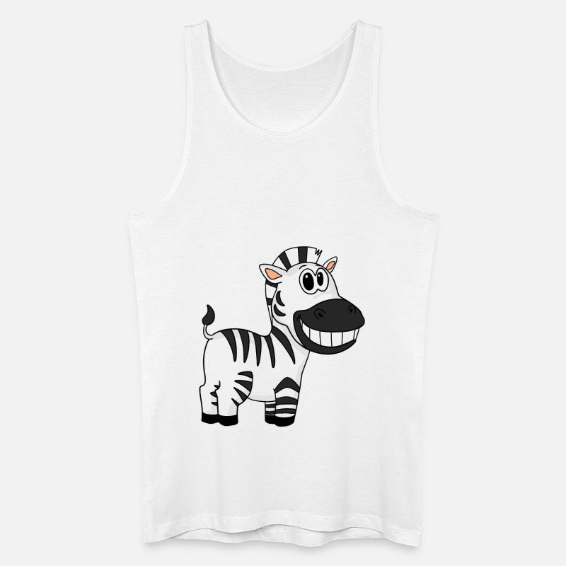 Zebra - Männer Bio Tank Top - Weiß