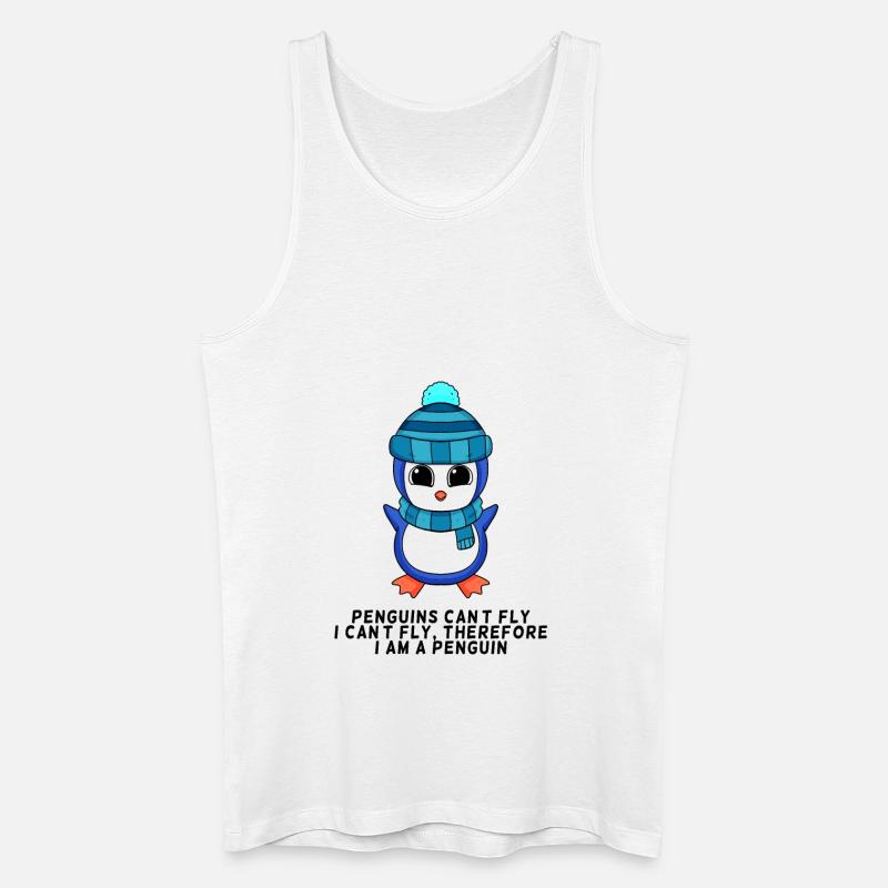 Ich bin ein Pinguin - Männer Bio Tank Top - Weiß