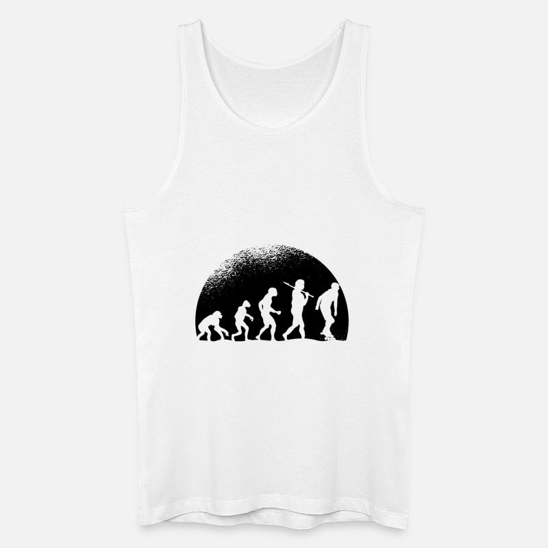 Evolution Rollschuh - Männer Bio Tank Top - Weiß