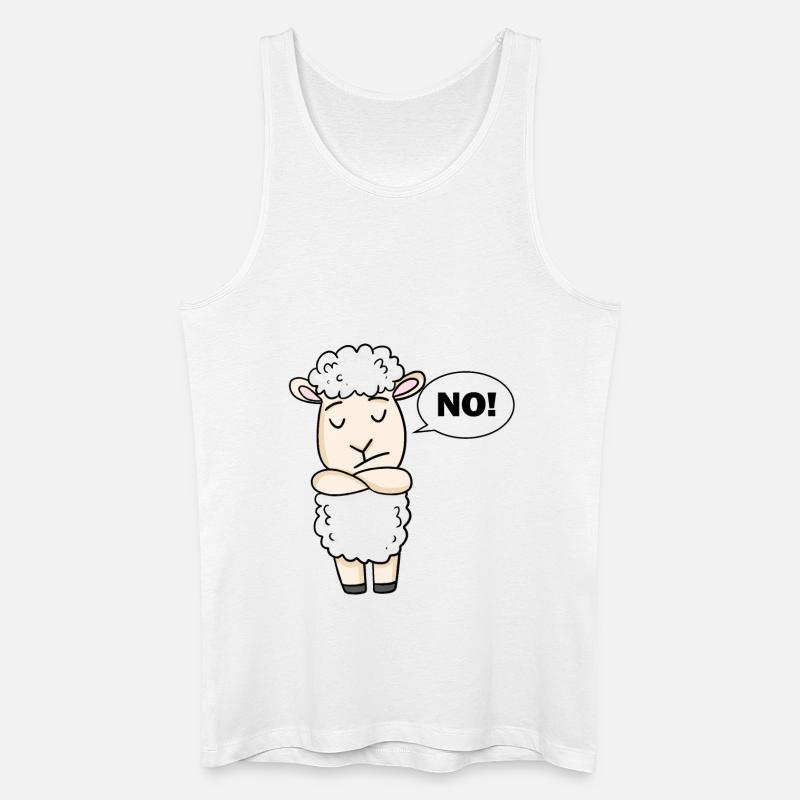 Schaf Nein - Männer Bio Tank Top - Weiß