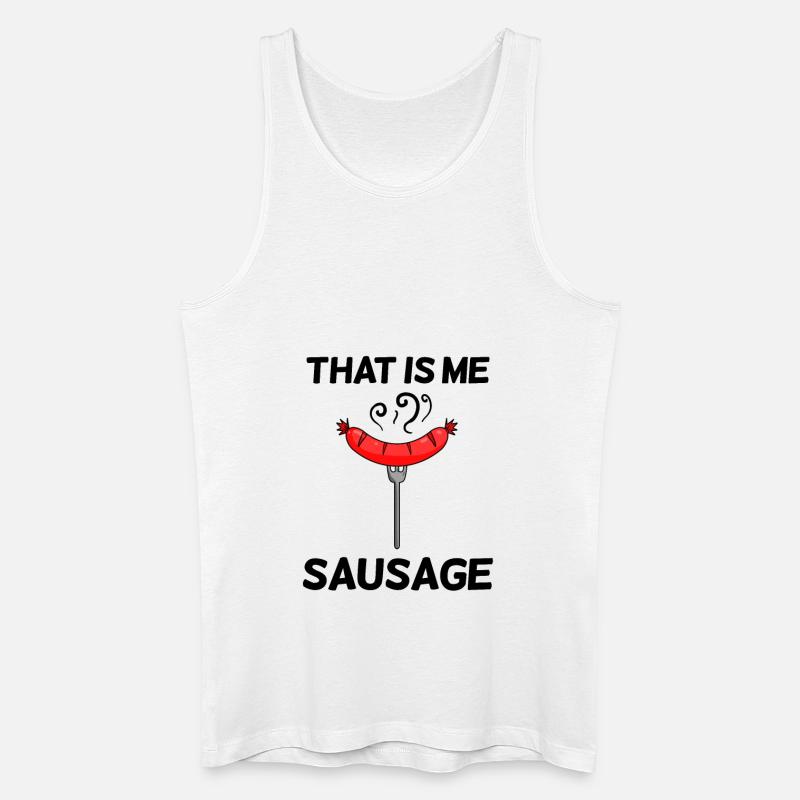 Wurst Spruch lustig - Männer Bio Tank Top - Weiß