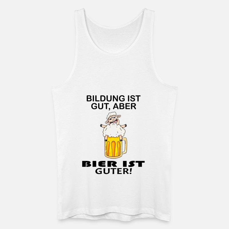 Lustiger Bier Spruch - Männer Bio Tank Top - Weiß