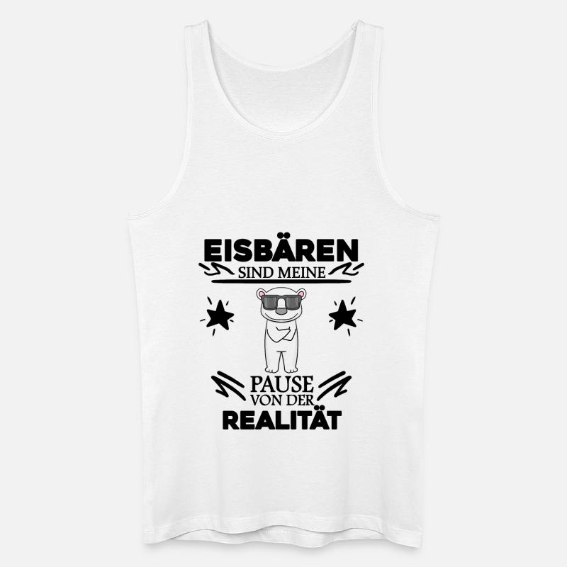 Eisbär Polarbär Bär - Männer Bio Tank Top - Weiß